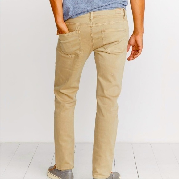 Marine Layer 5 Pocket Slim Fit Pant in Khaki | Size 32x32 - Picture 4 of 14